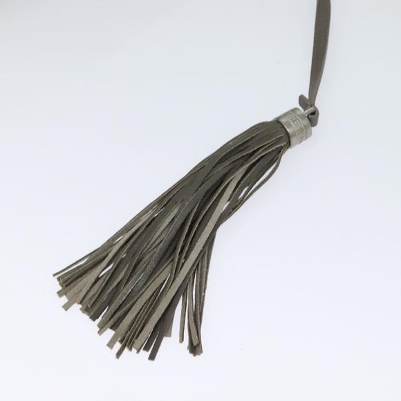 SAINT LAURENT Shoulder Camera Bag Leather Gray Silver Auth ep7783 - Picture 15 of 16